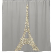 Torre Eiffel Paris Faux Glam Crystals de Gris dora