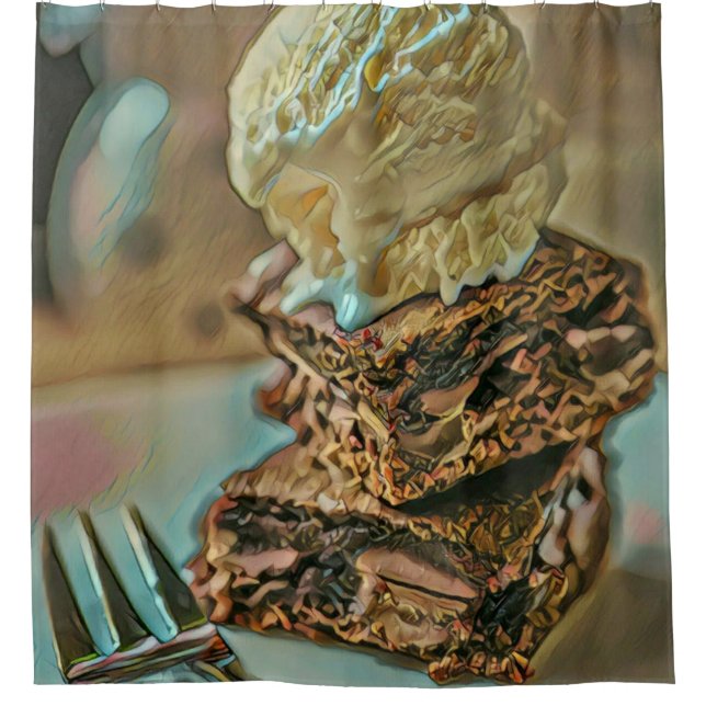 Cortina De Ducha Torta de helado de chocolate (Anverso)
