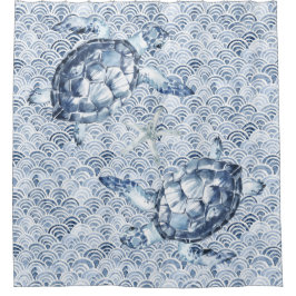 Cortina De Ducha Tortugas en olas