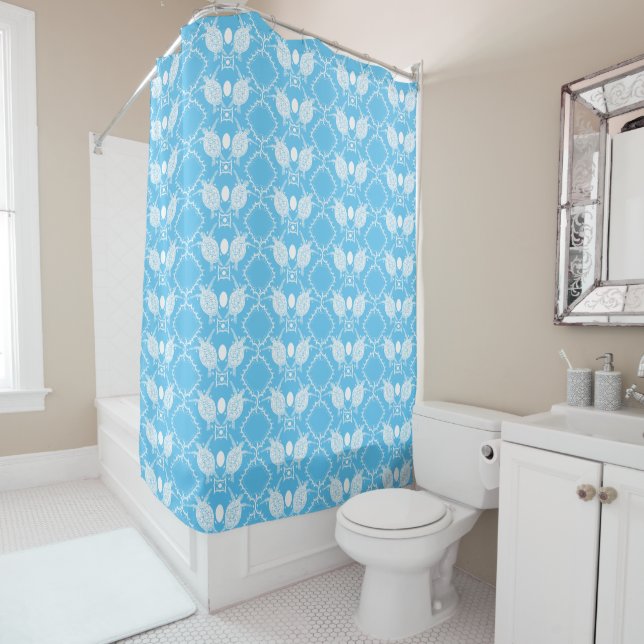 Cortina De Ducha Tortugas Tortoise Ocean Moon Eco Blue (In situ)