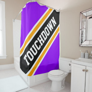Cortina De Ducha TOUCHDOWN Viviple Purple Yellow Black Carreras Str