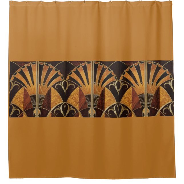 CORTINA DE DUCHA TRABAJO INLADO ART DECO (Anverso)