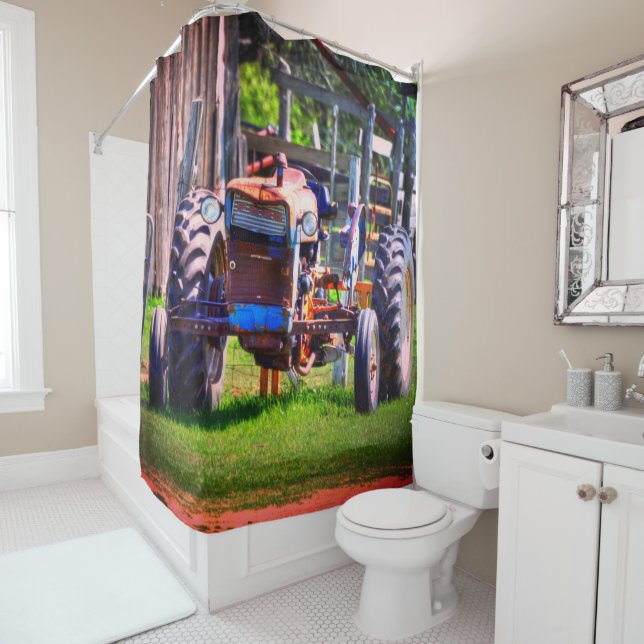 Cortina De Ducha Tractor antiguo (In situ)