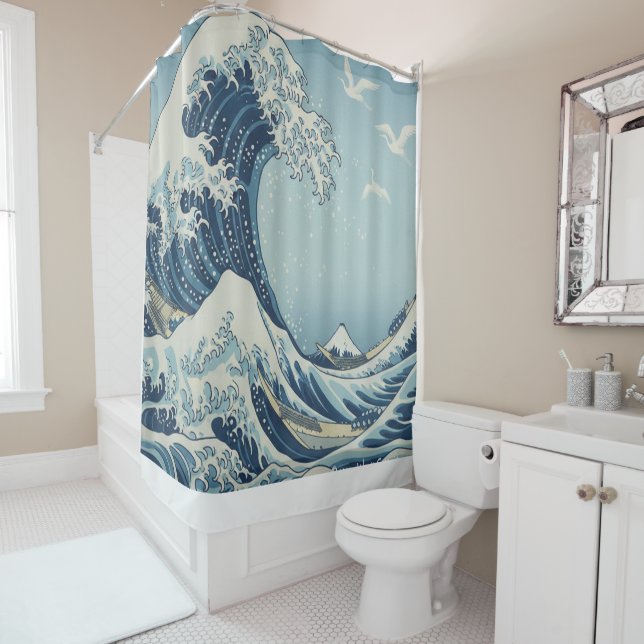 Cortina De Ducha Tranquil Tides Shower Curtain (In situ)
