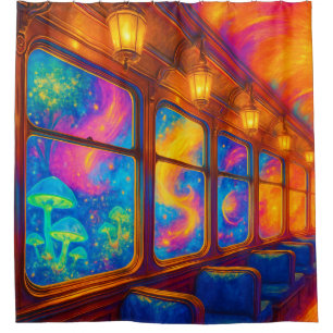 Cortina De Ducha Tren de fantasía