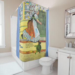 Cortina De Ducha Tres ratones ciegos madre madre de oca rima de uva