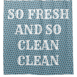 Cortina De Ducha Triángulos Funky Azules