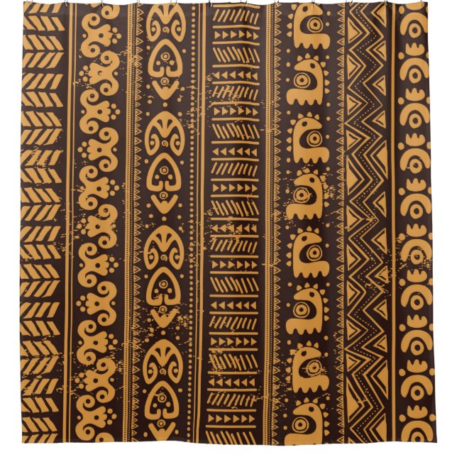 Cortina De Ducha Tribal ethnic seamless (Anverso)