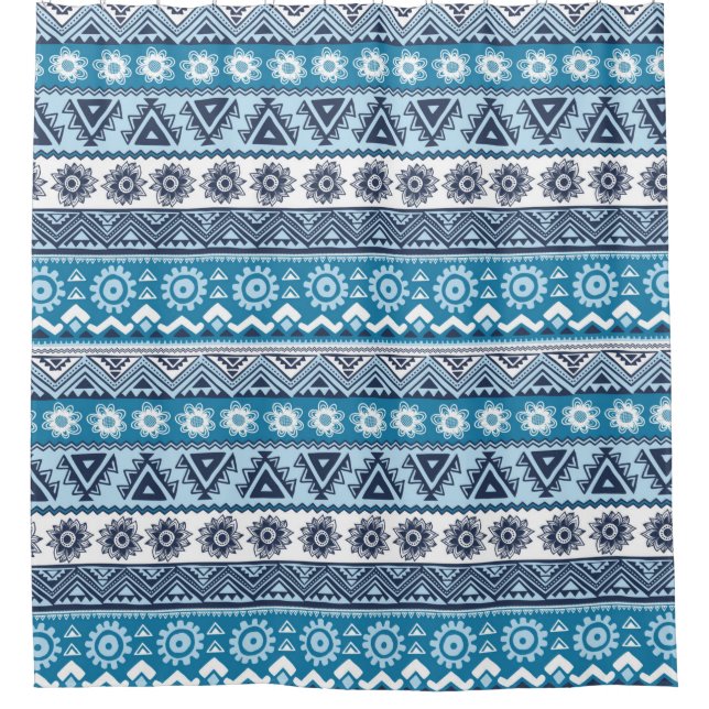 Cortina De Ducha Tribal ethnic seamless pattern (Anverso)