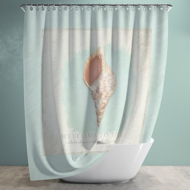 Cortina De Ducha Tritons Trumpet Shell Beach Baño personalizado (Subido por el creador)