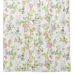 Cortina De Ducha Tropical Vintage Rococo Garden Chinoiserie