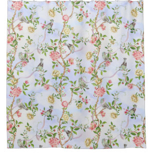 Cortina De Ducha Tropical Vintage Rococo Garden Chinoiserie