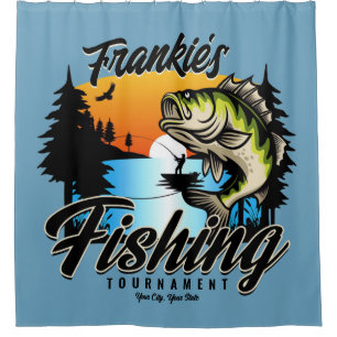 Cortina De Ducha Trucha de pescador de pesca personalizada