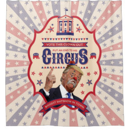 Cortina De Ducha Trump Es Un Payaso - Un Poster De Circo Vintage