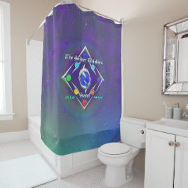 Cortina De Ducha TSDS: De la vida y el amor Logo Azul y Verde
