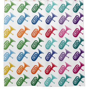 Cortina De Ducha Tuba Colorful Fun Array Music T-Shirt