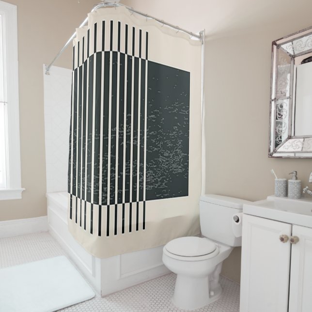 Cortina De Ducha "Tubería negra contemporánea" (In situ)