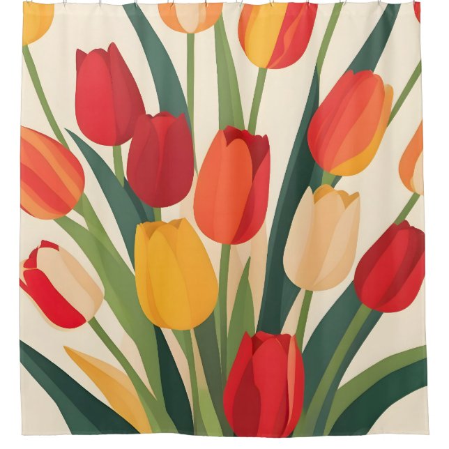 Cortina De Ducha Tulip Glow-Up (Anverso)