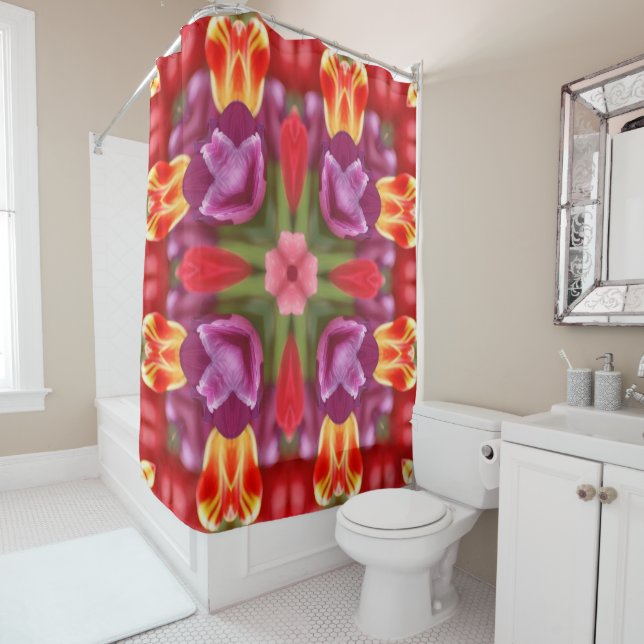 Cortina De Ducha Tulip Kaleidoscope (In situ)