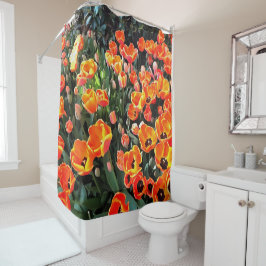 Cortina De Ducha Tulipanes rojos de Estambul