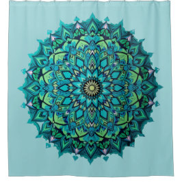 Cortina De Ducha Turquoise Mandala