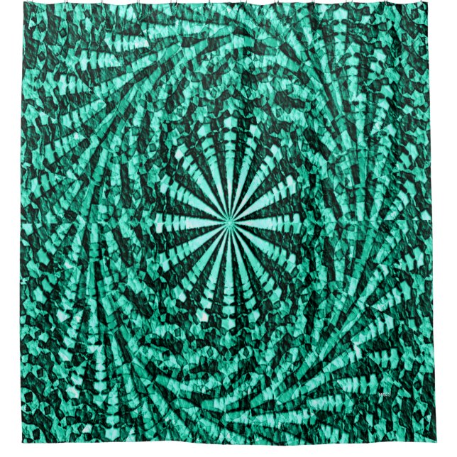 Cortina De Ducha Twirlin' verde... (Anverso)