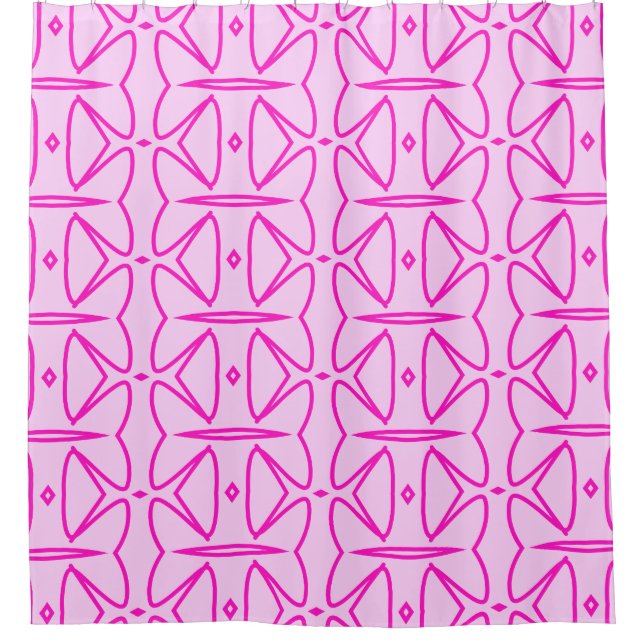 Cortina De Ducha Two Toned Pink Pattern Shower Curtain (Anverso)