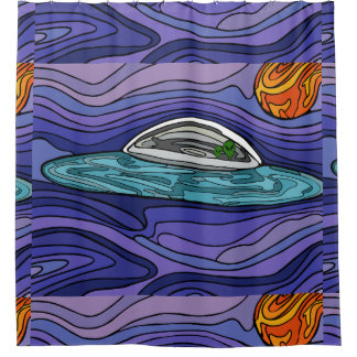 Cortina De Ducha UFO de nave espacial Alien UAP paranormal