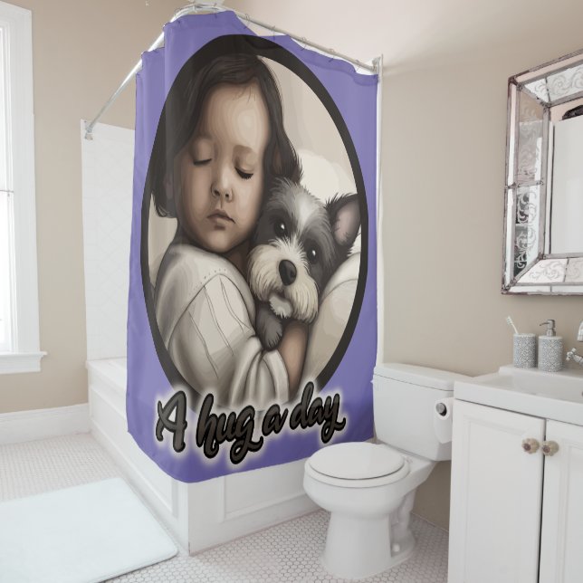 Cortina De Ducha Un abrazo al día (In situ)