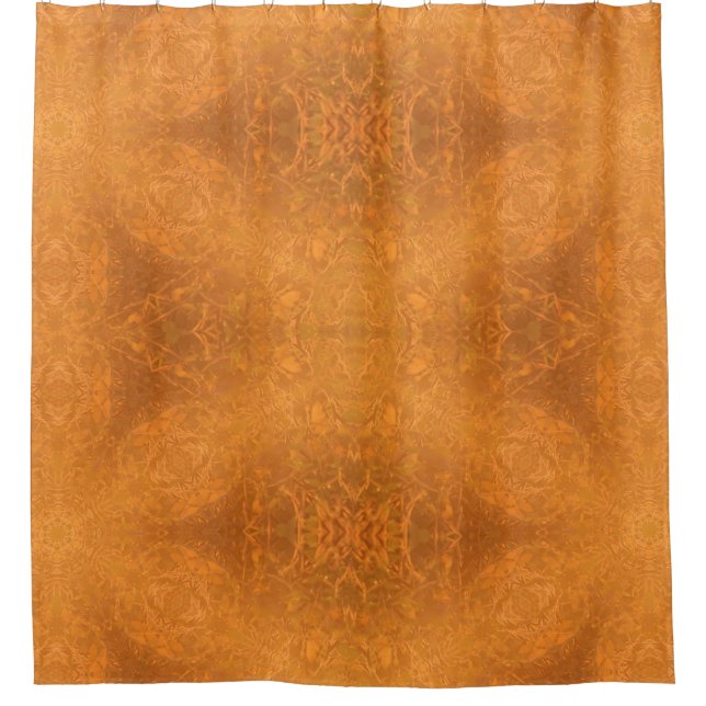 Cortina De Ducha Un Kaleidoscopio de una estrella Naranja quemada (Anverso)