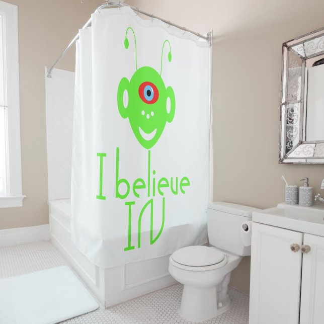 Cortina De Ducha Un monstruo extraño gracioso (In situ)