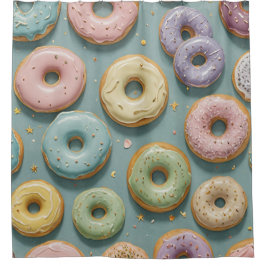 Cortina De Ducha Un sueño caprichoso de donas pastel