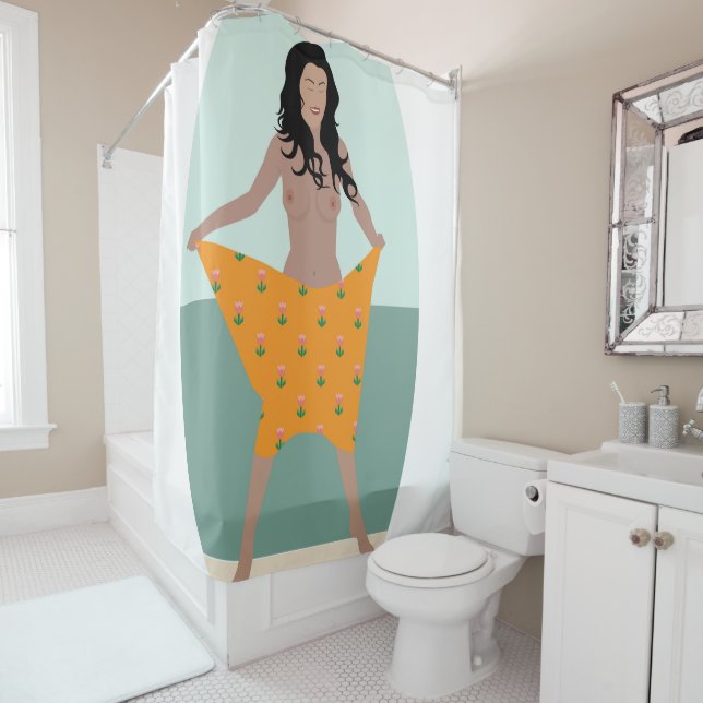 Cortina De Ducha Una mujer en la playa (In situ)