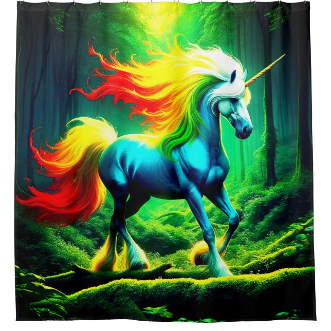 Cortina De Ducha Unicornio (Anverso)