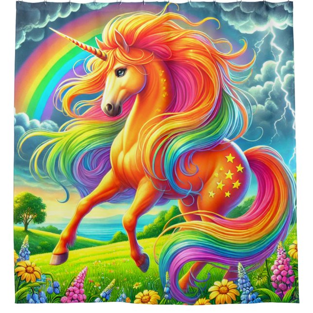 Cortina De Ducha Unicornio (Anverso)