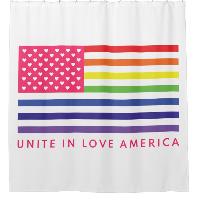 Cortina De Ducha Unite In Love America - (Anverso)