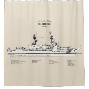 Cortina De Ducha USCG Cutter Hamilton whec-715 - SBD