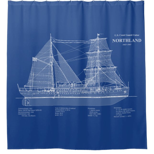 Cortina De Ducha USCG Cutter Northland wpg-49 - ABD (Anverso)