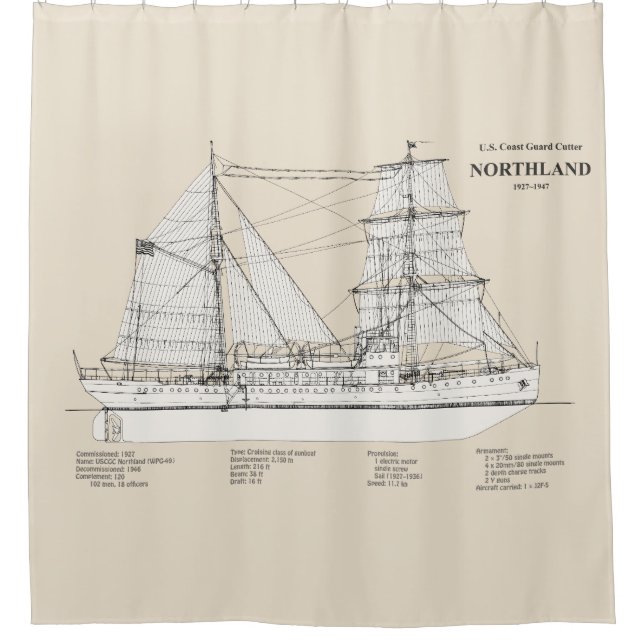 Cortina De Ducha USCG Cutter Northland wpg-49 - SBD (Anverso)