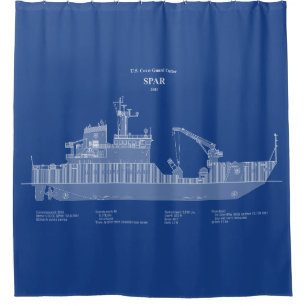 Cortina De Ducha USCG Cutter Spar wlb-206 - ABD