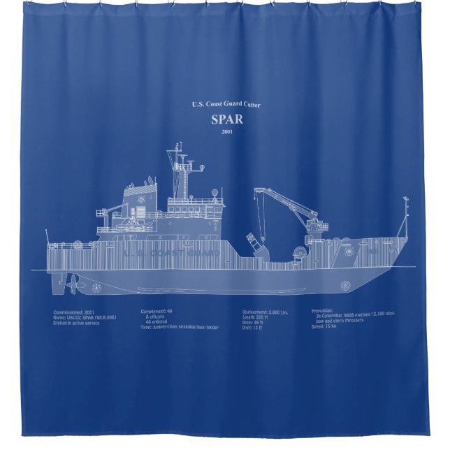 Cortina De Ducha USCG Cutter Spar wlb-206 - ABD (Anverso)