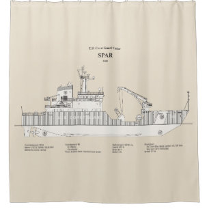 Cortina De Ducha USCG Cutter Spar wlb-206 - SBD