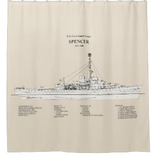 Cortina De Ducha USCG Cutter Spencer wpg-36 - SBD