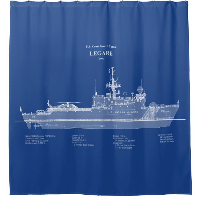 Cortina De Ducha USCG Legare wmec-912 - ABD (Anverso)