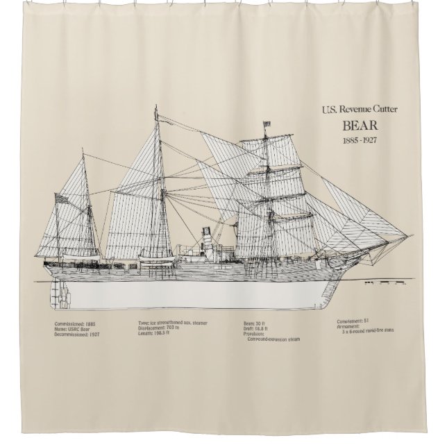 Cortina De Ducha USCGRC USRC Bear - SBD (Anverso)