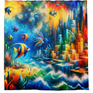 Cortina De Ducha "Utopía sumergida: Atlantis reimaginada"