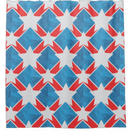 Cortina De Ducha Vacaciones de verano patrióticas de la familia ame