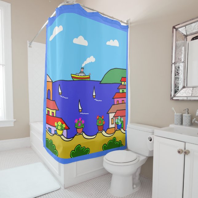 Cortina De Ducha Vacaciones mediterráneas (In situ)