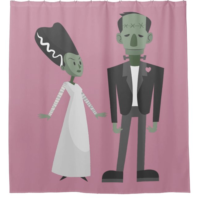 Cortina De Ducha valentines bride frankenstein monstruo temblor (Anverso)