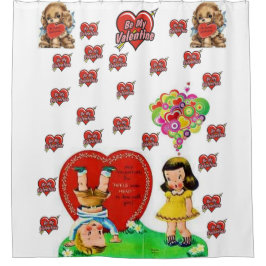 Cortina De Ducha valentines vintage showercurtain